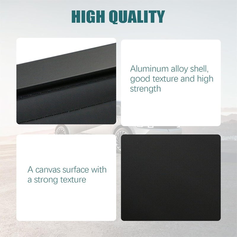 Tesmirror for Hyundai Ioniq 5 Cargo Cover Trunk Cover - Retractable Cargo Cover for Hyundai Ioniq 5 Accessories 2022 2023 2024 2025 2026 Trunk Security Shade Luggage Security Shield Shade, Canvas - Image 4